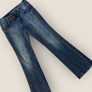 G-Unit Clothing Co Y2K Low Rise Bootcut Jeans Embroidered Logo Size 9